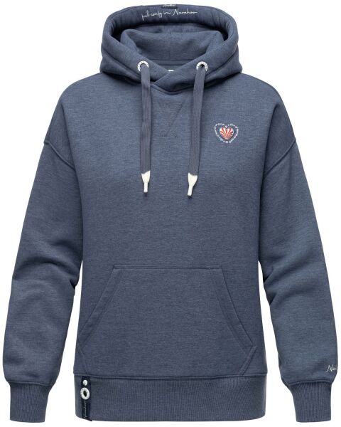 Navahoo Goldfee  ladies sweater hooded pullover sweatshirt Blue-Mel.-Gr.S
