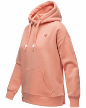 Navahoo Goldfee Damen Sweater mit Kapuze Pullover Sweatshirt Apricot-Gr.S