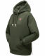 Navahoo Goldfee Damen Sweater mit Kapuze Pullover Sweatshirt Olive-Gr.XL
