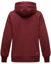 Navahoo Goldfee Damen Sweater mit Kapuze Pullover Sweatshirt Bordeaux-Gr.S