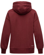 Navahoo Goldfee Damen Sweater mit Kapuze Pullover Sweatshirt Bordeaux-Gr.XXL