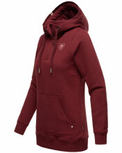 Navahoo Zauberelfe Damen Hoodie Pullover Pulli Sweater mit Kapuze Bordeaux Größe XS - Gr. 34