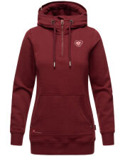 Navahoo Zauberelfe Damen Hoodie Pullover Pulli Sweater mit Kapuze Bordeaux Größe XL - Gr. 42