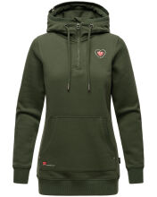Navahoo Zauberelfe Damen Hoodie Pullover Pulli Sweater mit Kapuze Olive Größe XS - Gr. 34