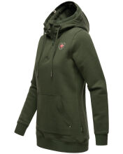 Navahoo Zauberelfe Damen Hoodie Pullover Pulli Sweater mit Kapuze Olive Größe XS - Gr. 34