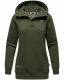 Navahoo Zauberelfe Damen Hoodie Pullover Pulli Sweater mit Kapuze Olive Größe XS - Gr. 34