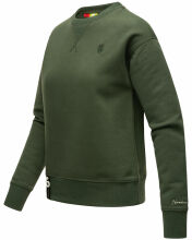 Navahoo Zuckerschnecke Damen Pullover Sweatshirt Pulli Sweater Olive Größe XS - Gr. 34