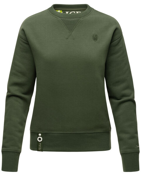 Navahoo Zuckerschnecke Damen Pullover Sweatshirt Pulli Sweater Olive Größe XL - Gr. 42