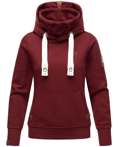 Navahoo Raniaa Damen Sweatshirt Hoodie Pullover Pulli Sweater Kapuze Bordeaux Größe XS - Gr. 34