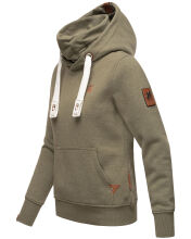 Navahoo Raniaa Damen Sweatshirt Hoodie Pullover Pulli Sweater Kapuze Hellgrau - Melange Größe XS - Gr. 34