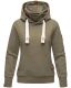Navahoo Raniaa Damen Sweatshirt Hoodie Pullover Pulli Sweater Kapuze Hellgrau - Melange Größe XS - Gr. 34