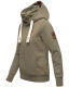 Navahoo Raniaa Damen Sweatshirt Hoodie Pullover Pulli Sweater Kapuze Hellgrau - Melange Größe XS - Gr. 34