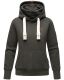 Navahoo Raniaa Damen Sweatshirt Hoodie Pullover Pulli Sweater Kapuze Dunkelgrau - Melange Größe L - Gr. 40