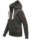Navahoo Raniaa Damen Sweatshirt Hoodie Pullover Pulli Sweater Kapuze Dunkelgrau - Melange Größe L - Gr. 40