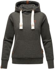 Navahoo Damlaa Damen Kapuzenpullover Sweatshirt Hoodie Dunkelgrau - Melange Größe XS - Gr. 34