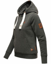 Navahoo Damlaa Damen Kapuzenpullover Sweatshirt Hoodie Dunkelgrau - Melange Größe XS - Gr. 34