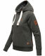 Navahoo Damlaa Damen Kapuzenpullover Sweatshirt Hoodie Dunkelgrau - Melange Größe XS - Gr. 34