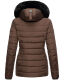 Navahoo Milianaa Winter Jacke Stepp Kurzjacke gefüttert Kapuze Kunstfell Schoko Größe XS - Gr. 34
