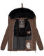 Navahoo Milianaa Winter Jacke Stepp Kurzjacke gefüttert Kapuze Kunstfell Schoko Größe XS - Gr. 34