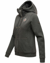 Marikoo Setsunaa Damen Sweatjacke Hoodie Pullover Kapuze D.Grau-Mel.-Gr.XS