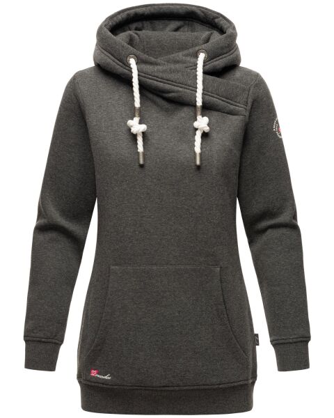 Marikoo Izuyaa Damen Sweatshirt Hoodie Kapuzenpullover D.Grau-Mel.-Gr.XS