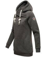 Marikoo Izuyaa Damen Sweatshirt Hoodie Kapuzenpullover D.Grau-Mel.-Gr.XS