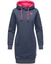 Navahoo Kirschblüte Damen Hoodie Blau-Mel.-Gr.XS