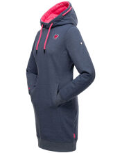 Navahoo Kirschblüte Damen Hoodie Blau-Mel.-Gr.XS