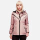 Marikoo Erdbeere Damen Übergangsjacke leicht gefüttert mit Kapuze Rosa Größe M - Gr. 38