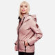 Marikoo Erdbeere Damen Übergangsjacke leicht gefüttert mit Kapuze Rosa Größe M - Gr. 38