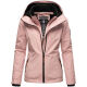 Marikoo Erdbeere Damen Übergangsjacke leicht gefüttert mit Kapuze Rosa Größe M - Gr. 38