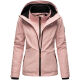 Marikoo Erdbeere Damen Übergangsjacke leicht gefüttert mit Kapuze Rosa Größe M - Gr. 38