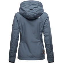 Marikoo Erdbeere Damen Übergangsjacke leicht gefüttert mit Kapuze Dusty Blue Größe M - Gr. 38