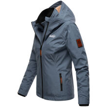 Marikoo Erdbeere Damen Übergangsjacke leicht gefüttert mit Kapuze Dusty Blue Größe M - Gr. 38