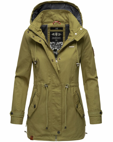 Marikoo Nyokoo Damen Herbst Frühling Übergangsjacke Grün-Gr.S