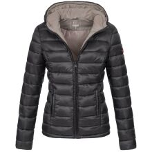 Marikoo Lucy ladies quilted jacket with hood Schwarz