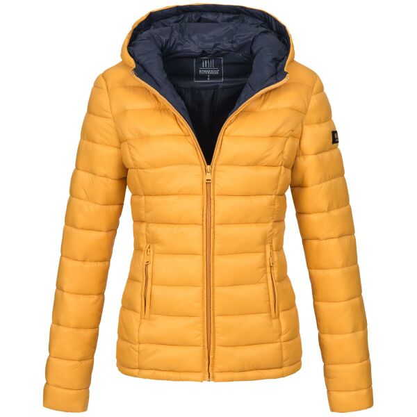 Marikoo Lucy Damen gesteppte Übergangsjacke Gelb Größe XXXL - Gr. 46