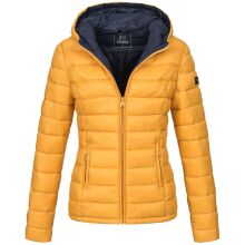 Marikoo Lucy Damen gesteppte Übergangsjacke Gelb Größe XXXL - Gr. 46