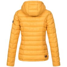 Marikoo Lucy Damen gesteppte Übergangsjacke Gelb Größe XXXL - Gr. 46