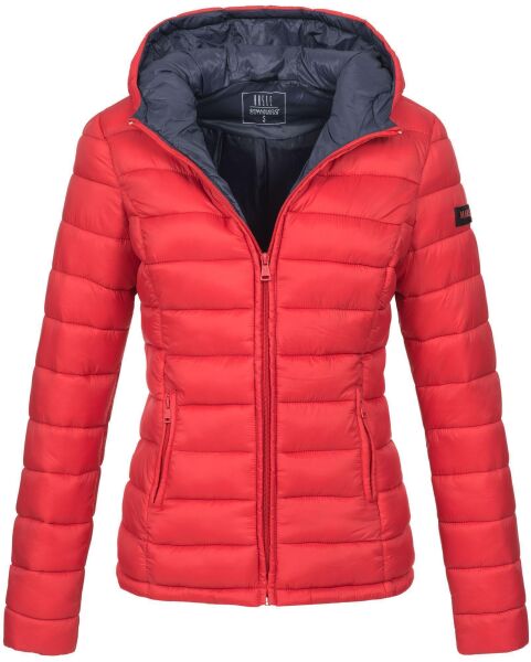 Marikoo Lucy Damen gesteppte Übergangsjacke Rot Größe XXXL - Gr. 46