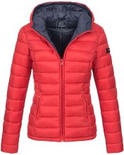 Marikoo Lucy Damen gesteppte Übergangsjacke Rot Größe XXXL - Gr. 46