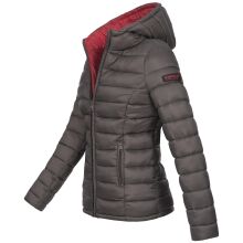 Marikoo Lucy Damen gesteppte Übergangsjacke Anthrazit Größe XXXL - Gr. 46