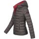 Marikoo Lucy Damen gesteppte Übergangsjacke Anthrazit Größe XXXL - Gr. 46