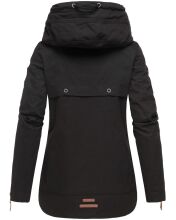 Navahoo Wekoo Damen Übergangsjacke mit Kapuze Schwarz  Größe XXXL - Gr. 46