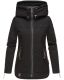 Navahoo Wekoo Damen Übergangsjacke mit Kapuze Schwarz  Größe XXXL - Gr. 46