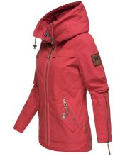 Navahoo Wekoo Damen Übergangsjacke mit Kapuze Rot Größe XXXL - Gr. 46