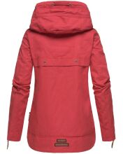 Navahoo Wekoo Damen Übergangsjacke mit Kapuze Rot Größe XXXL - Gr. 46