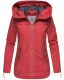Navahoo Wekoo Damen Übergangsjacke mit Kapuze Rot Größe XXXL - Gr. 46
