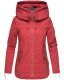 Navahoo Wekoo Damen Übergangsjacke mit Kapuze Rot Größe XXXL - Gr. 46