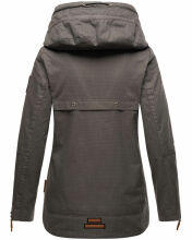 Navahoo Wekoo Damen Übergangsjacke mit Kapuze Anthrazit Muster Größe S - Gr. 36